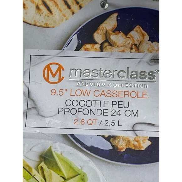 Master Class Vented Lid 2.6QT MasterClass Cookware 9.5" Low Casserole Dish - Picture 2 of 7
